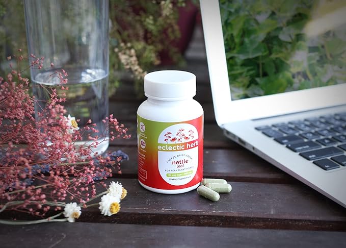 Eclectic Herb Raw Freeze-Dried Non-GMO Nettle Leaf | Healthy Sinus Support, Histamine Response & Respiratory Wellness | 90 Veg Caps (300 mg) | US Grown, Vegan