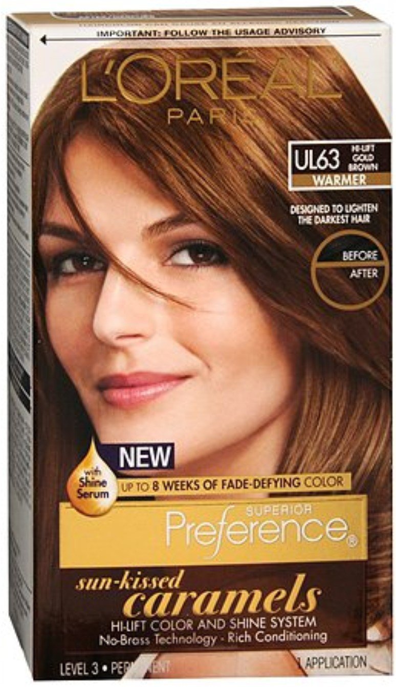 L'Oreal Superior Preference Preference Sun-Kissed Caramels, Ul63 Hi-Lift Gold Brown 1 Ea (Pack Of 3)