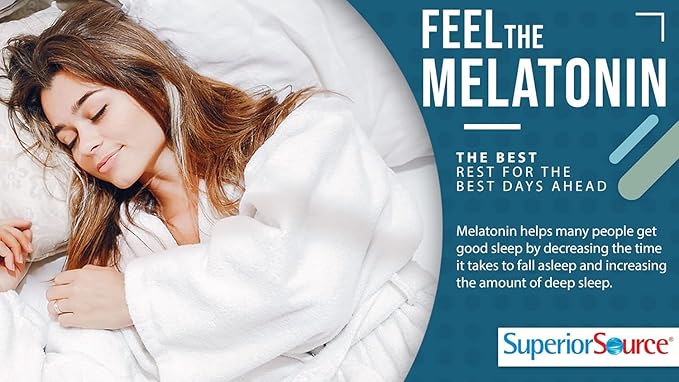 Superior Source Melatonin 5 mg - Healthy Sleep Support Supplement for Adults - Melatonin Formula with Chamomile Aids Relaxation & Restful Sleep - 60 Sublingual Dissolving Tablets