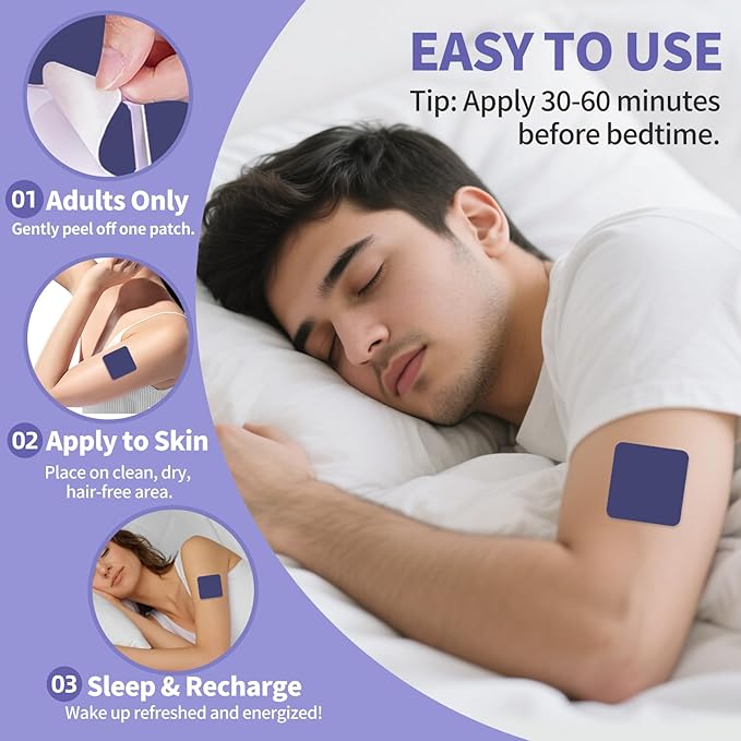 Sleep Patches for Adults, Upgraded Sweet Dream Patch with Natural Plant Extract, 42PCS Sleeping Patches for Night Rest, Gentle Deep Rest Formula, Morning Refreshment（Purple）