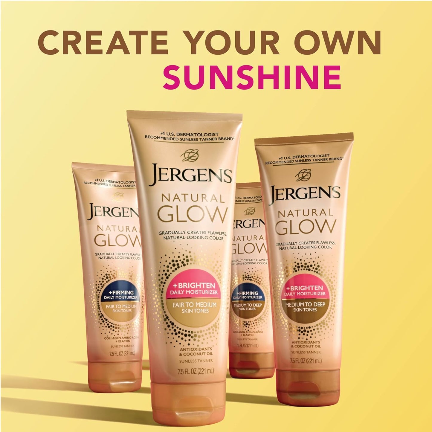 Jergens Natural Glow Daily Moisturizer | Firming for Medium to Tan Skin