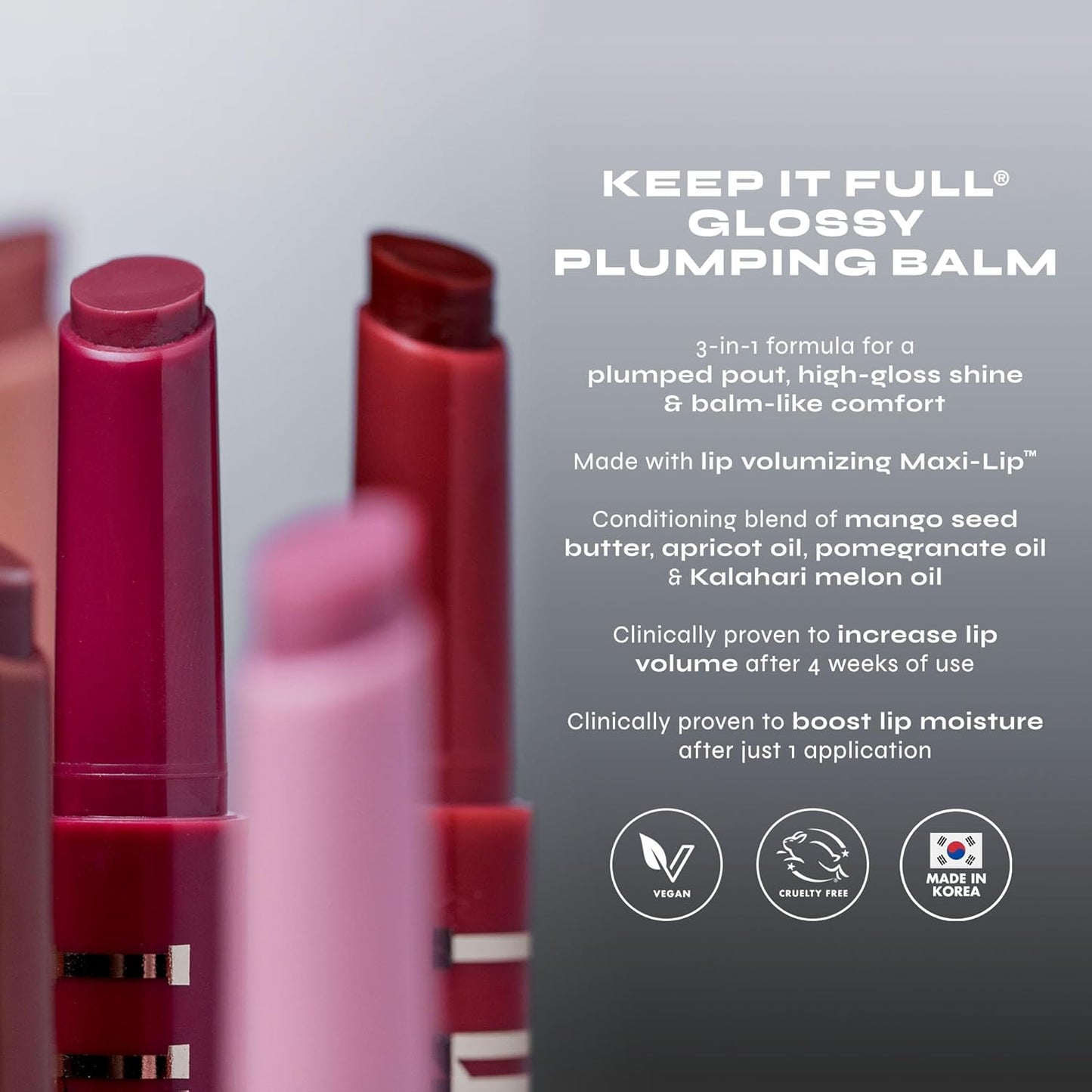 Milani Lip Plumper, Keep it Full Glossy Plumping Balm, Peptides for increased Lip Hydration & Volume - 140 Moi