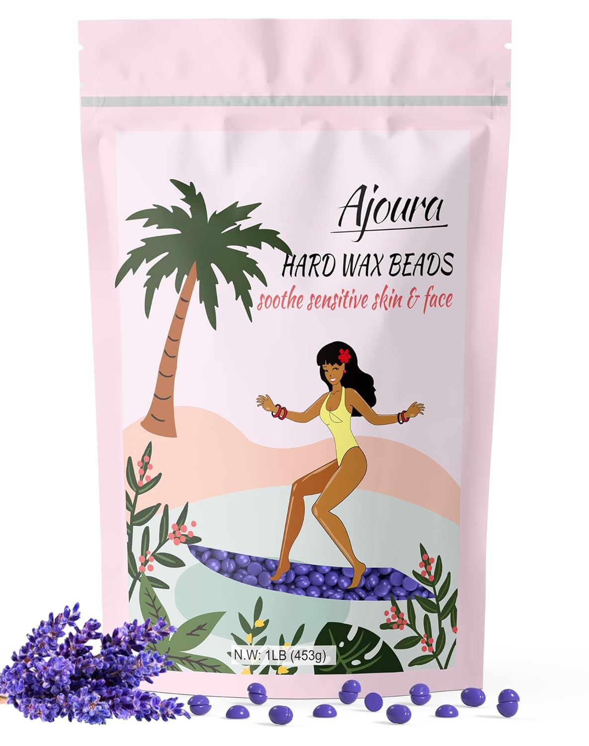 Chamomile Hard Wax Beads – 1Lb Hair Removal Wax for Full Body | Home Refill