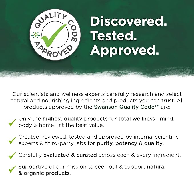 Swanson Calcium-Vanilla Cream 500MG 100 TABS