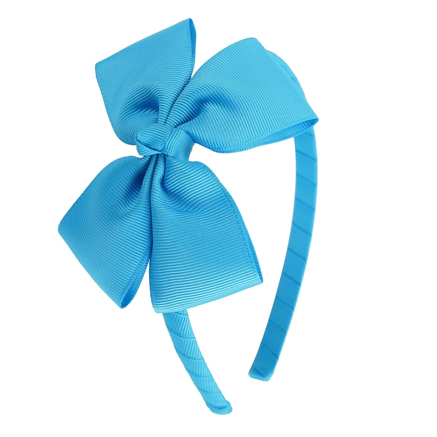 Meedee Fashion Summer Beach Blue Bow Headband Bowknot Headband Big Bow Grosgrain Ribbon Hair Hoop Headband For Girls Toddlers Gi