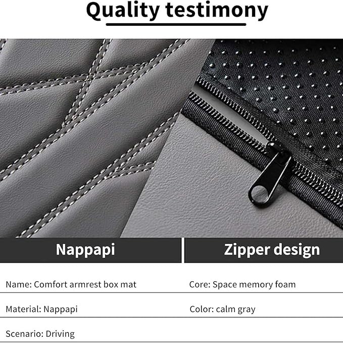 Car Armrest Cushion for Lincoln Nautilus 2018 2019 2020 2021 2022 2023 2024 2025, Car Center Console Cover Armrest Pad Soft Leather Car Interior Accessories,Black