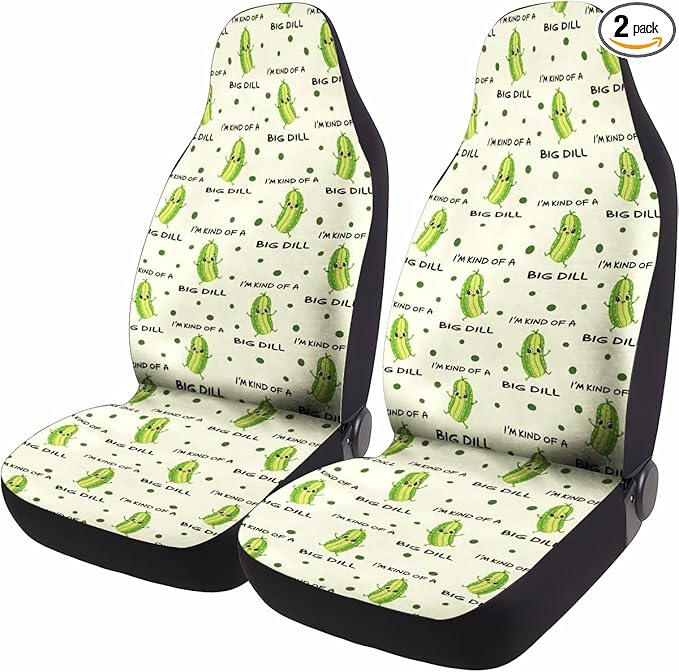 GENANY Pickle Car Seat Covers Set of 2, Breathable Front Seat Covers for Truck Sedan SUV, Funny Car Accessories, Funny Pickle Gift for Women Men