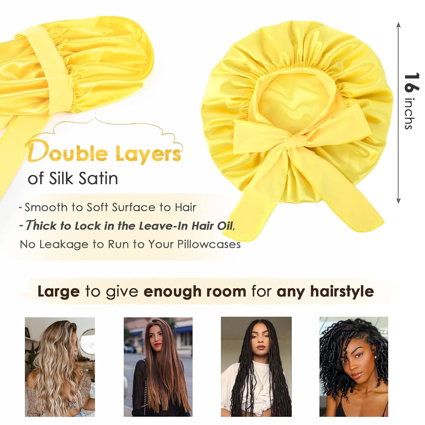 Silk Bonnet for Sleeping | Double Layer Satin Lined | Curly Hair - Sage