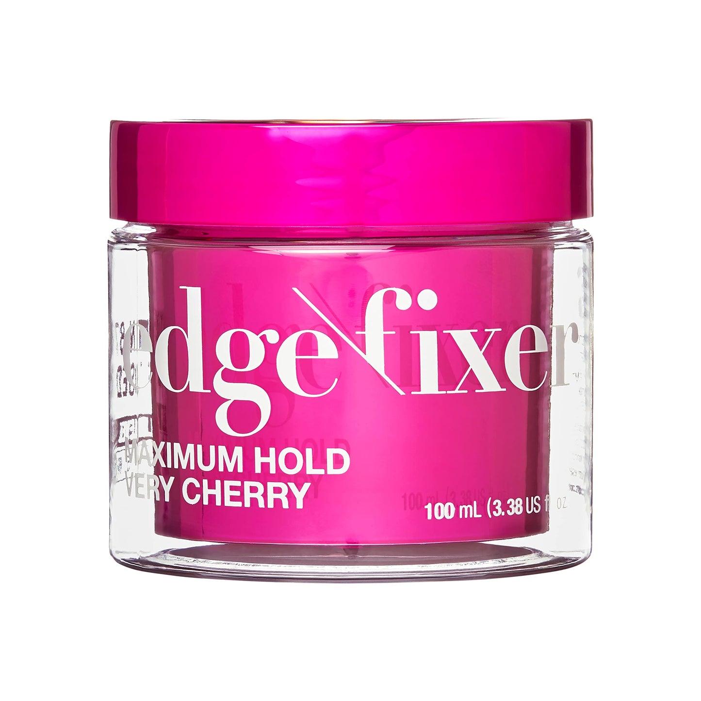 KISS COLORS & CARE Maximum Hold Edge Fixer, Non-Greasy Gel Formula Infused With Biotin B7, 24 Hour Hold, Very Cherry Scented, 3.