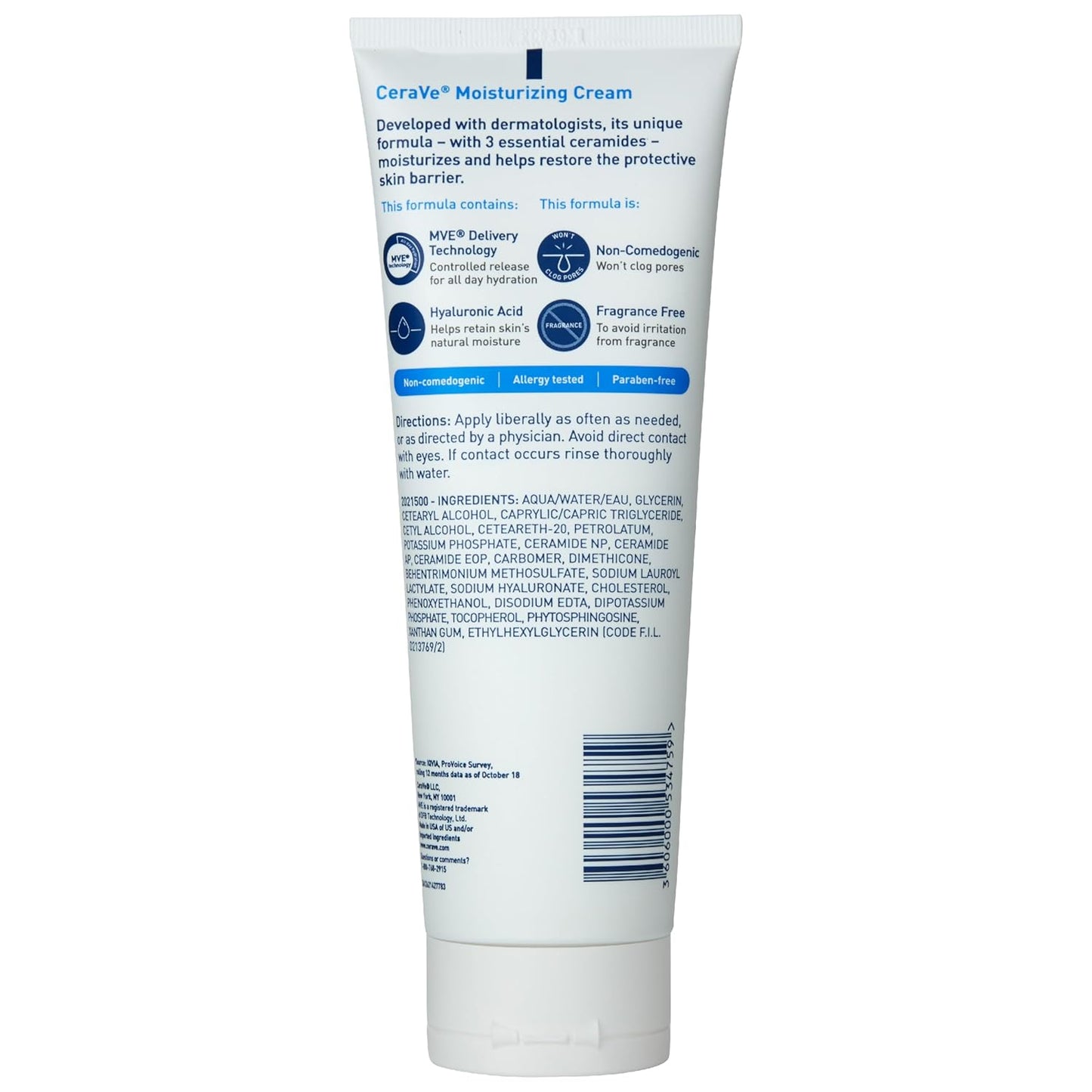 CeraVe Moisturizing Cream | Face & Body Moisturizer for Normal to Dry Skin - 8 Fl Oz