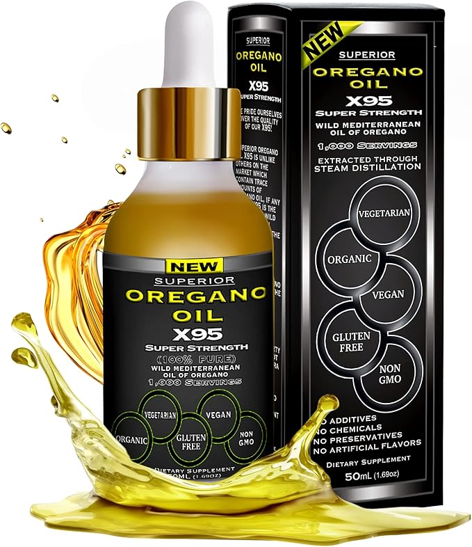Fulvic Humic Acid Ionic Trace Minerals with Electrolytes Liquid Supplement Plus Oregano Oil Drops Super Strength More Versatile Then Oil of Oregano Softgels and Capsules