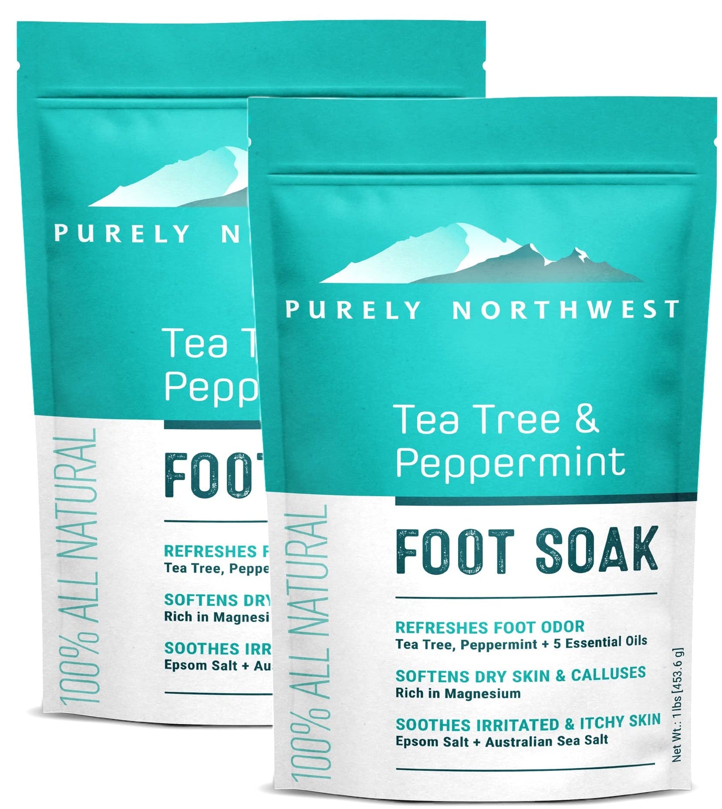 Tea Tree,Peppermint,Msm & Epsom Salt Foot Soak-For Athletes Foot Burning & Itching-Stubborn Foot Odor-Softens Callouses-Soothing