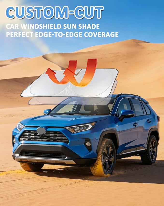 Sunshade for Explorer Windshield Sun Shade for Ford Explorer 2020-2026 Accessories Foldable Front Window Shield Cover Sun Visor Protector Block UV Rays