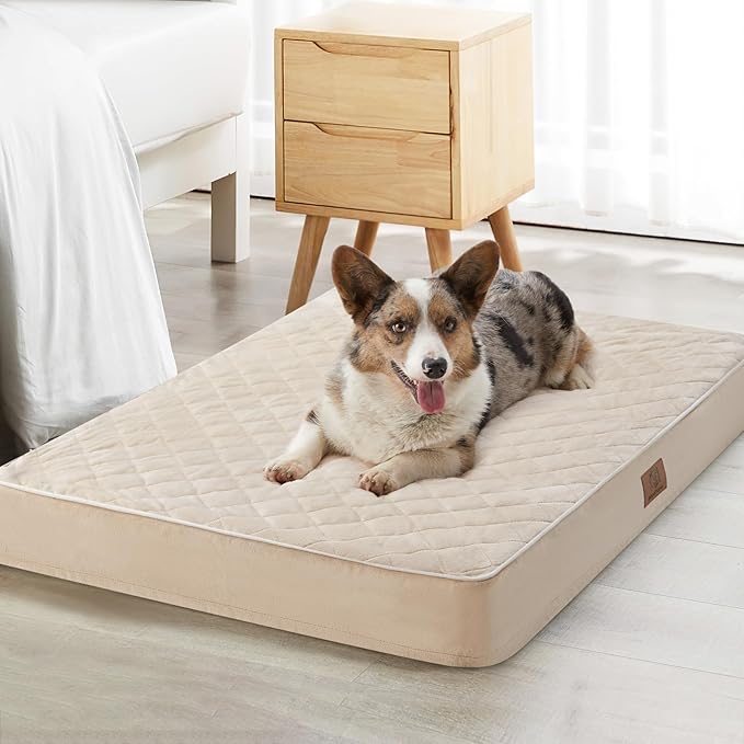 WNPETHOME Orthopedic XL Dog Beds Large Sized Dog, Waterproof Extra Large Dogs Bed with Removable Washable Cover, Multi-Needle Quilting Dogs Crate Bed