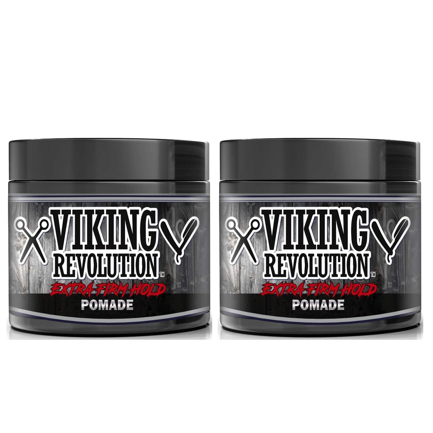 Viking Revolution Extreme Hold Pomade For Men - Style & Finish Your Hair (2 Pack)