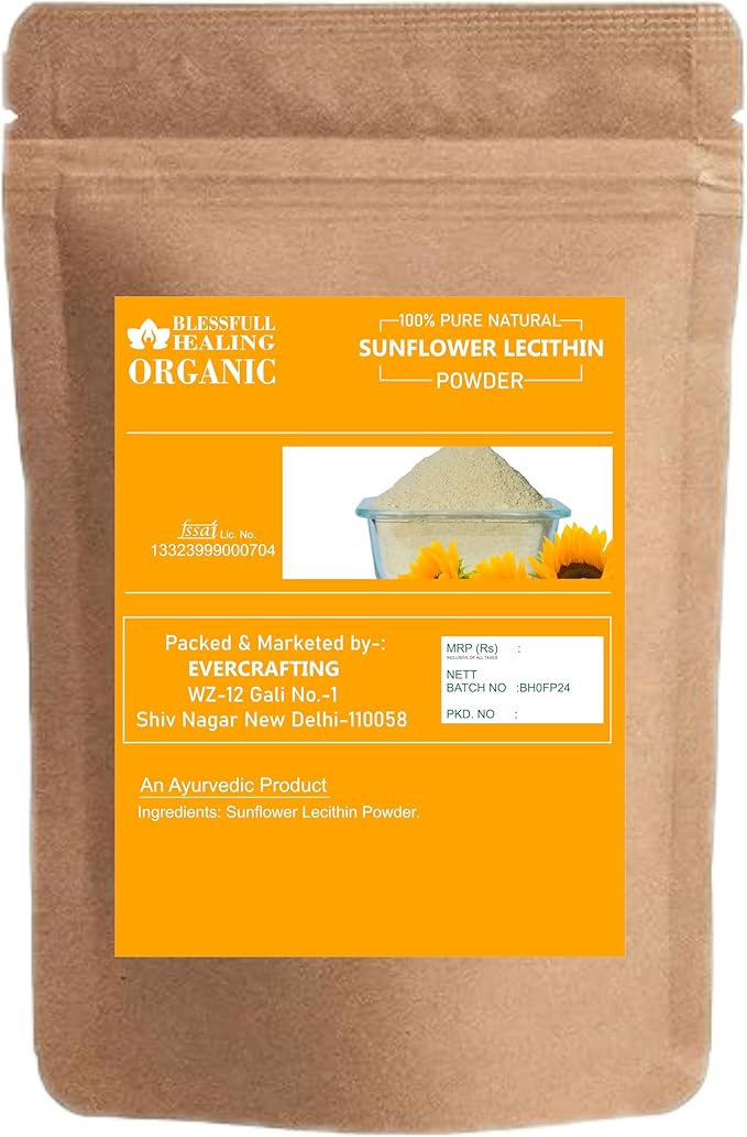 Organic Sunflower Lecithin Powder 100% Pure Natural 300 Gram / 10.58 oz