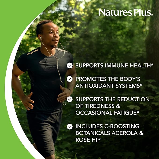 NaturesPlus Super C Complex, Sustained Release - 180 Tablets - 1000mg Vitamin C + 500mg Bioflavonoids - Vegetarian, Gluten Free - 180 Servings