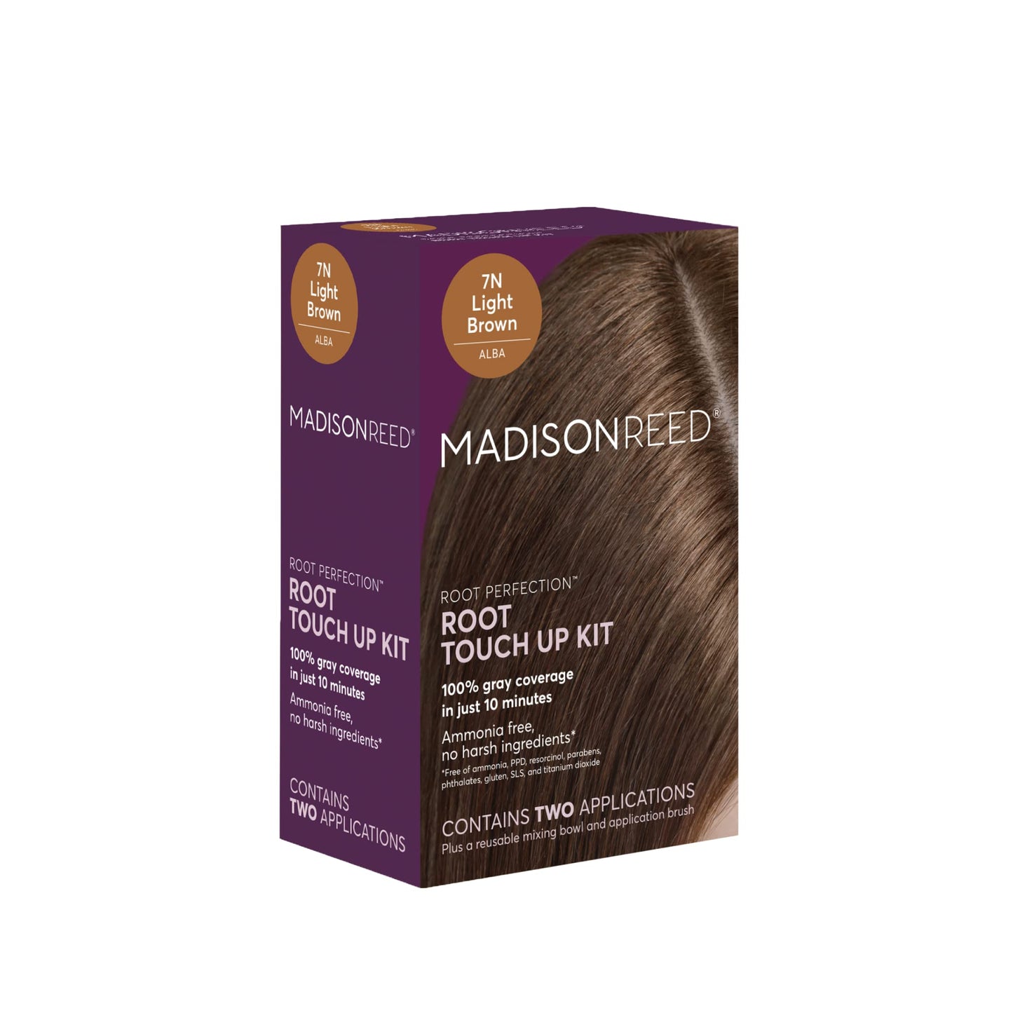 Madison Reed Root Perfection Permanent Root Touch Up, Light Brown 7N Alba, 10 Minutes For 100% Gray Root Coverage, Ammonia-Free