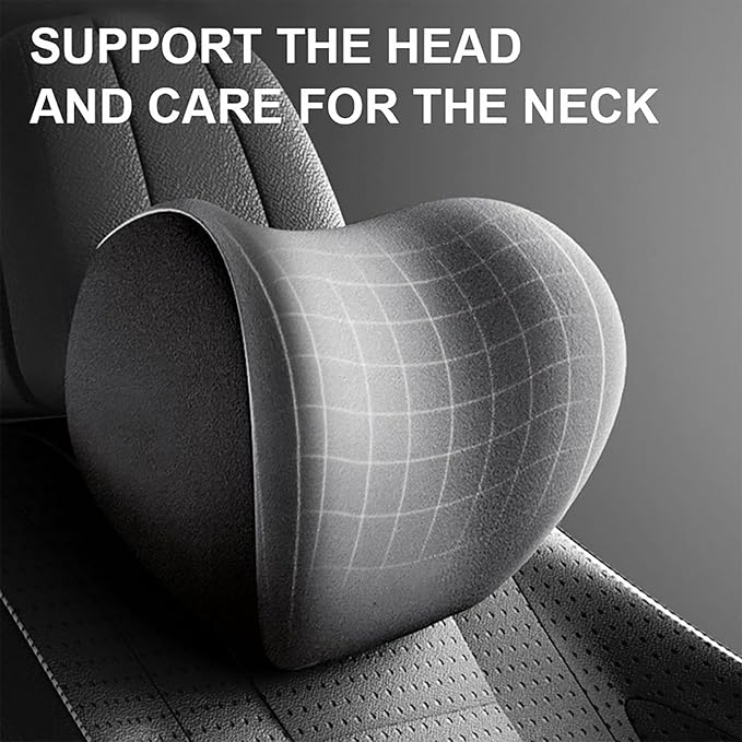 Car Back Support Neck Pillow for Ford F-250 2000-2024, Comfortable Soft Car Seat Headrest Neck Rest Cushion Lumbar Support Pillow with Adjustable Strap, Pink