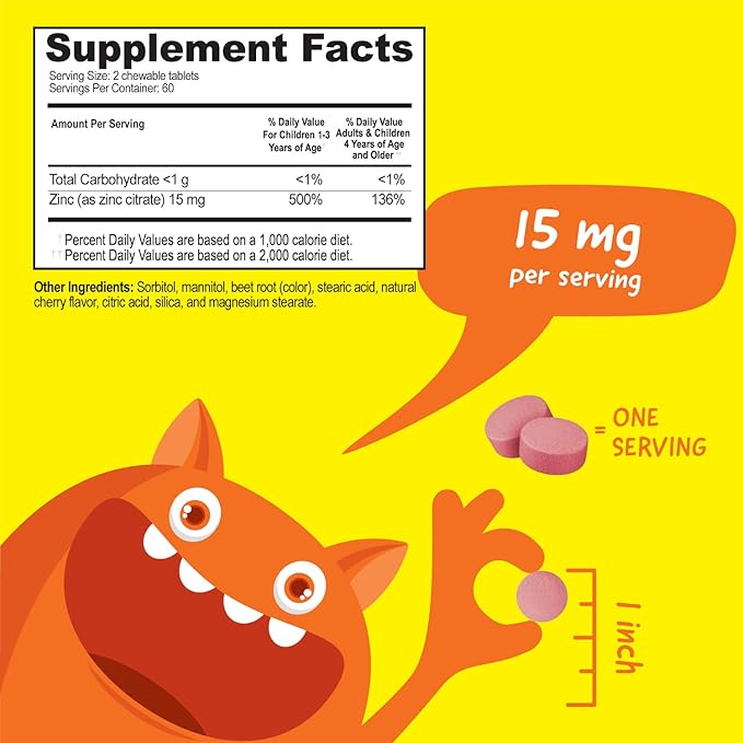 Kids Zinc 15mg Chewables + Multivitamin Chewables Bundle