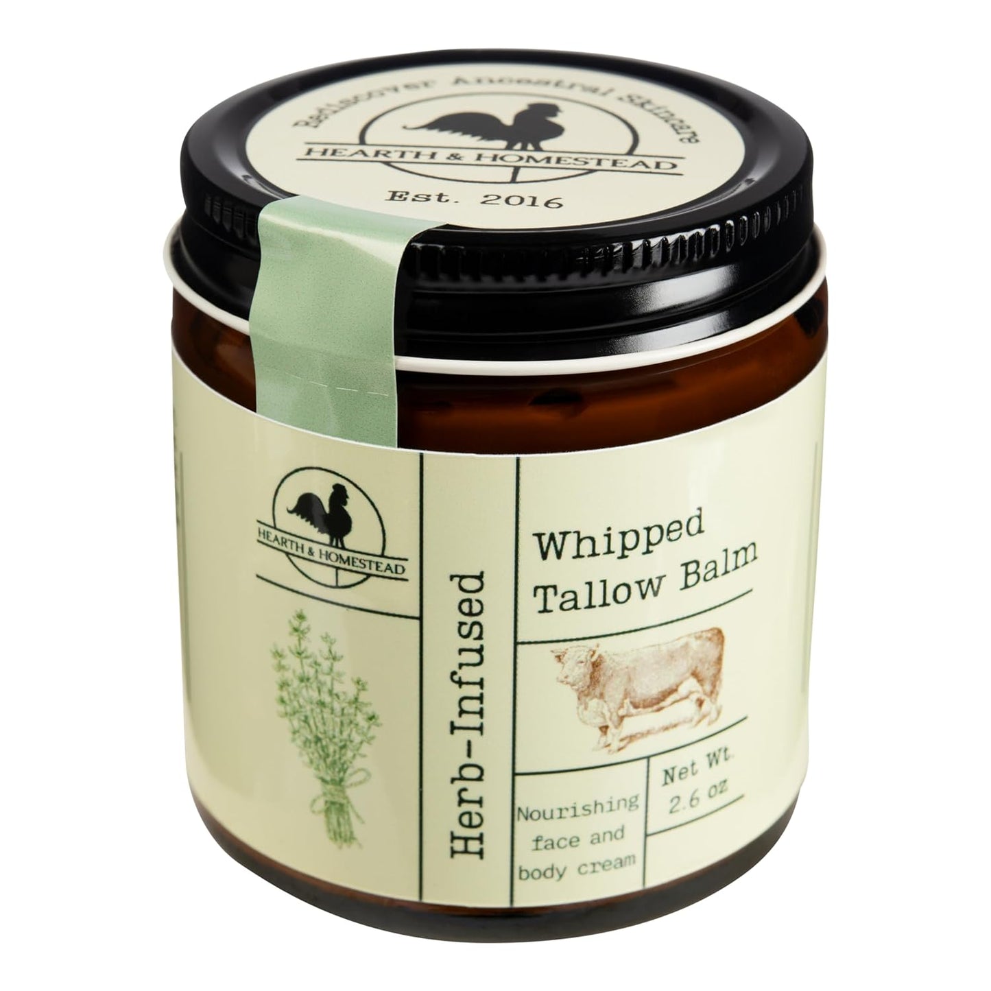 Handmade Coffee Vanilla Whipped Tallow Balm | Organic Body Butter - 1.3 Oz