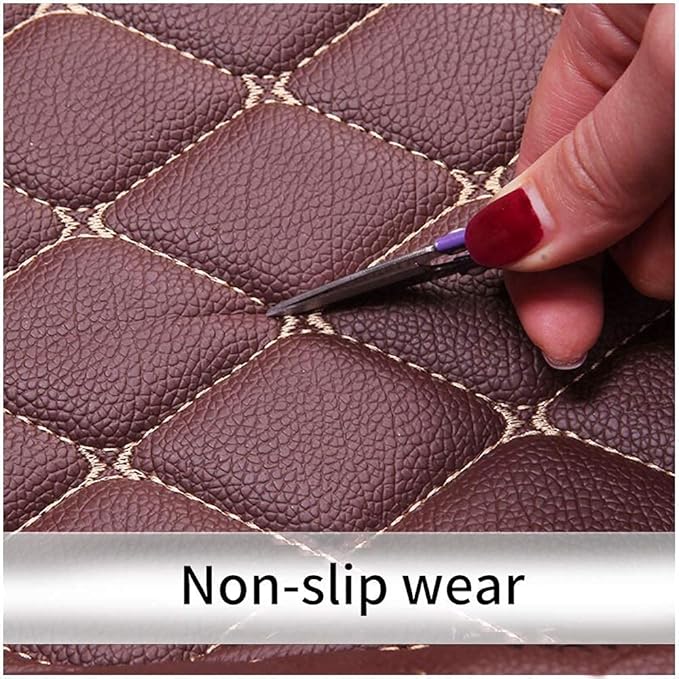 Custom Fit Car Floor Mats - Full Coverage Automotive Leather Floor Liners for Most Vehicles by MingyunSM (Black & Gray)