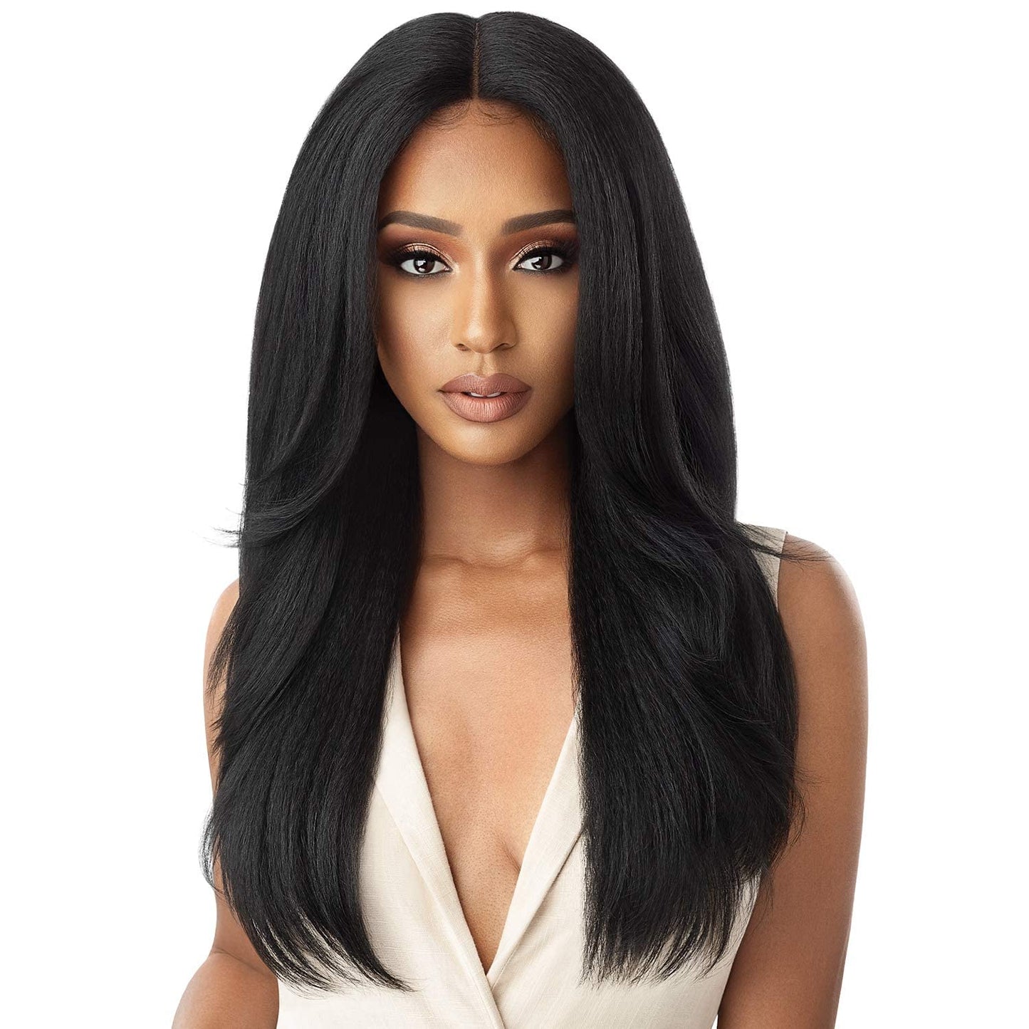 Outre Synthetic Lace Front Wig (Soft & Natural) - Neesha 203 (Color:Drsiecp)