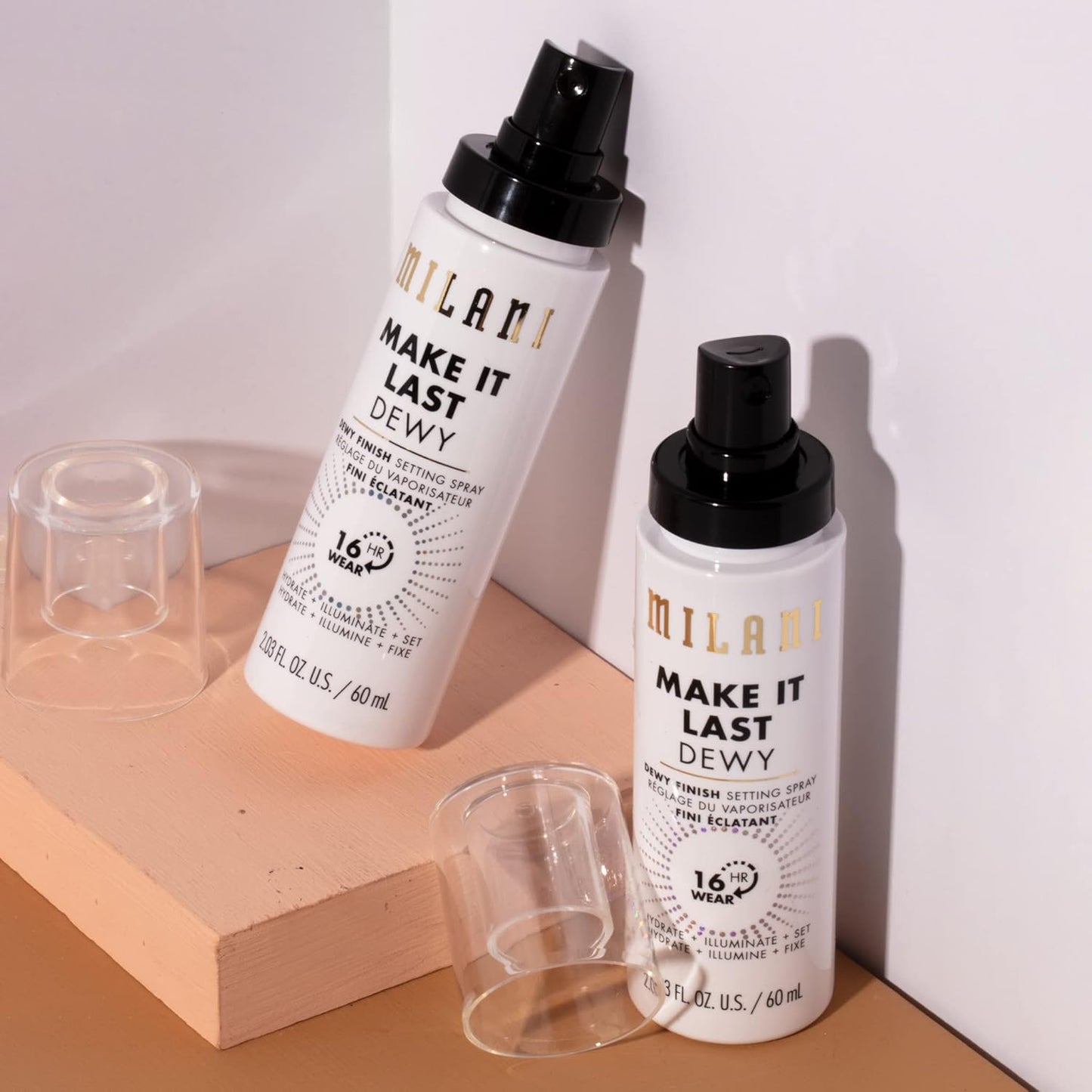 Milani Setting Spray & Primer 2-Pack | Hydrating Niacinamide & Matte Charcoal