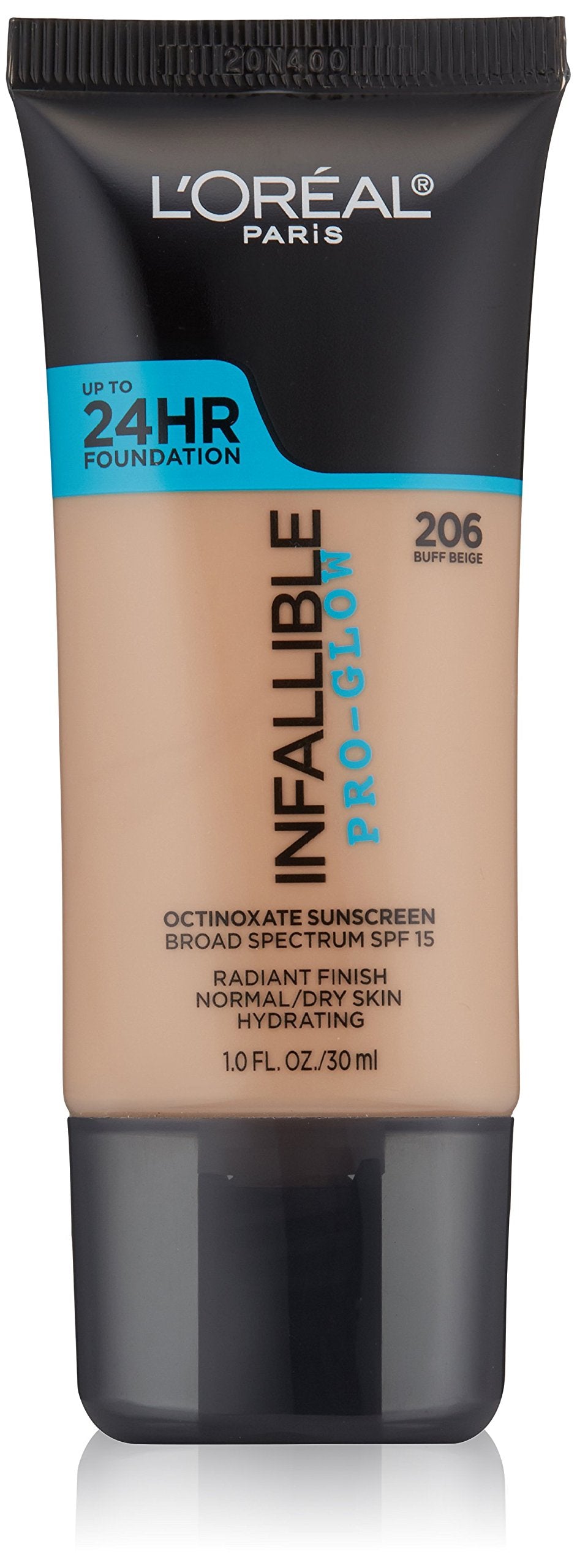L'Or  Al Paris Infallible Pro-Glow Foundation, Buff Beige, 1 Fl. Oz.