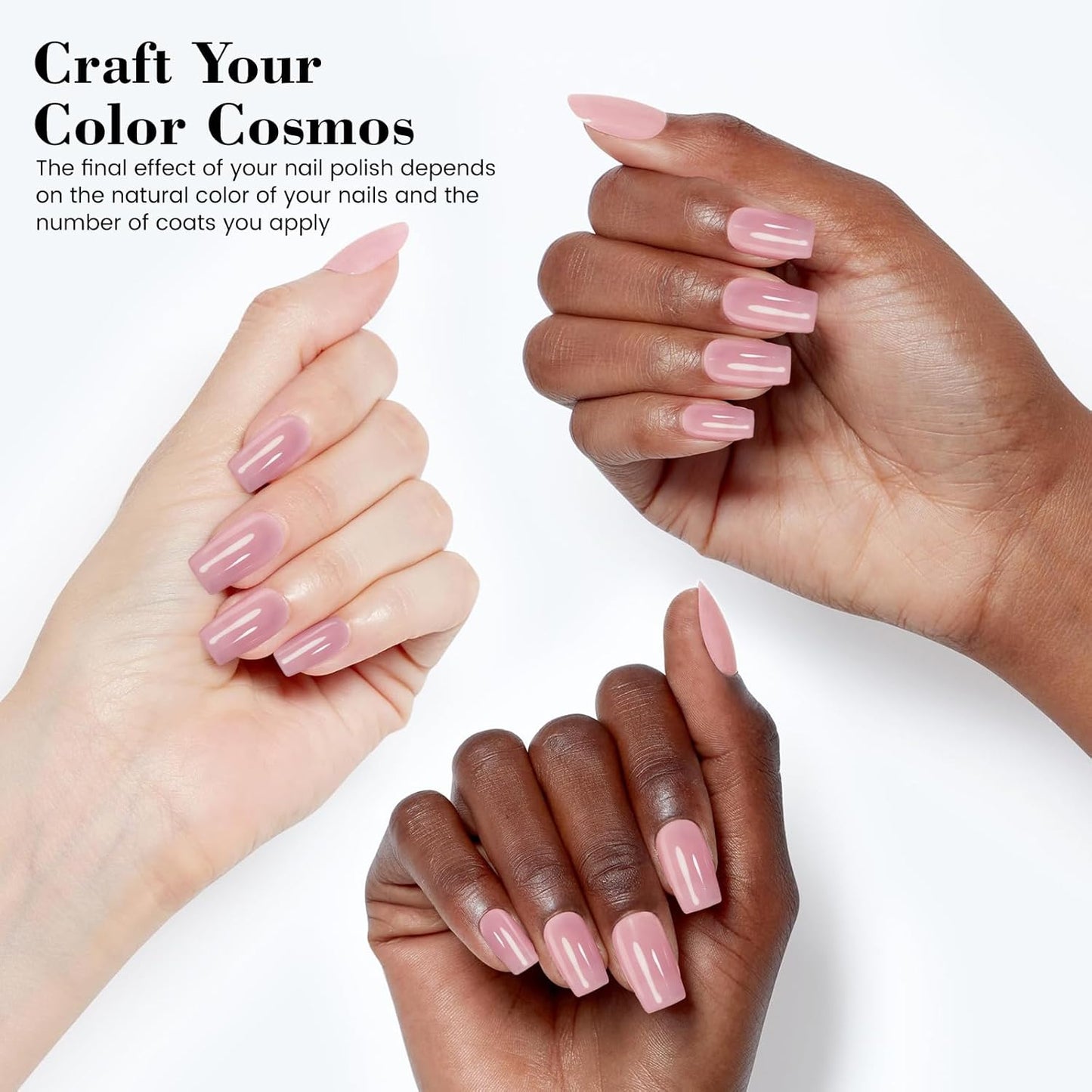 HEMA and TPO Free Nude Pink Gel Nail Polish - 18 ML Jelly Milky Pinky Taupe Nail Polish Gel, Long Lasting Neutral Sheer Clear Color Soak Off Cured for Summer Home Nail Art Salon DIY