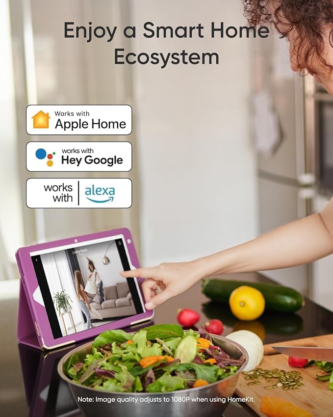 eufy Indoor Cam E30 2-Cam Kit, Latest Generation, 4K UHD Security Camera, Pet/Dog/Baby Camera with Phone app, Color Night Vision, Human/Pet Auto Tracking, 360 Pan-Tilt, Works with Homekit