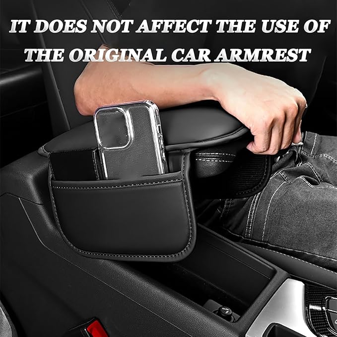 Car Center Console Armrest Pad for Subaru Forester SJ 4.Gen 2013 2014 2015 2016 2017 2018 2019, Water Resistant Armrest Cushion Cover Anti-Slip Bottom Console Protection,A Black