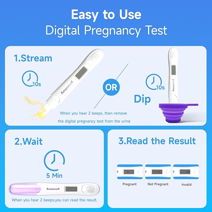 Early Pregnancy Test Kit, Early & Digital Pregnancy Test at Home, Pregnancy Tests with Cup, Fast Results, Over 99% Accuracy, 10 Tests(2 Digital+8 Early+1 Urine Cup)