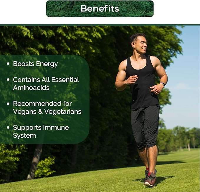 USDA Organic Spirulina Capsules - 100% Pure Vegan Supplement, Non-GMO, Gluten-Free, Chemical-Free, (240)