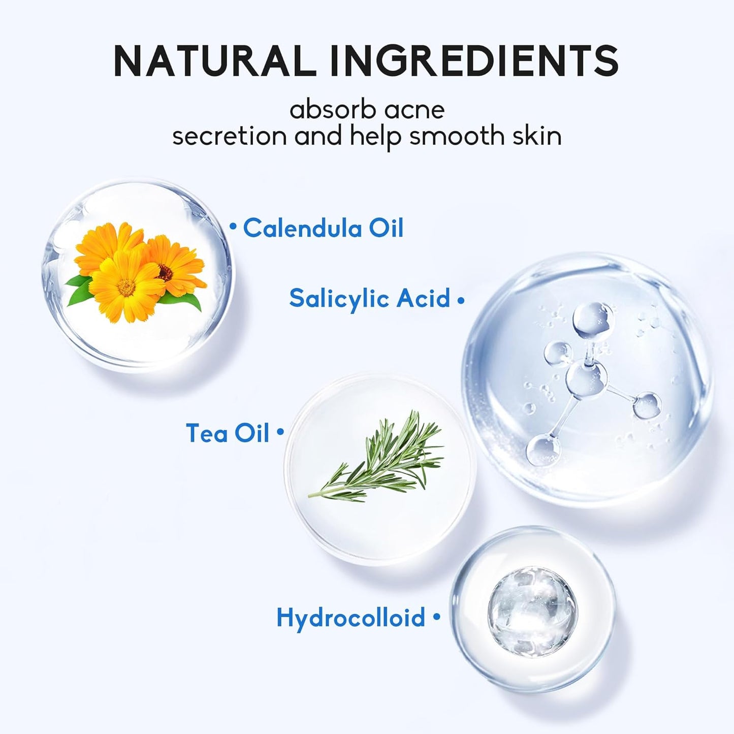 Large Hydrocolloid Acne Patches | 400 Count | Effective Zit Treatment
