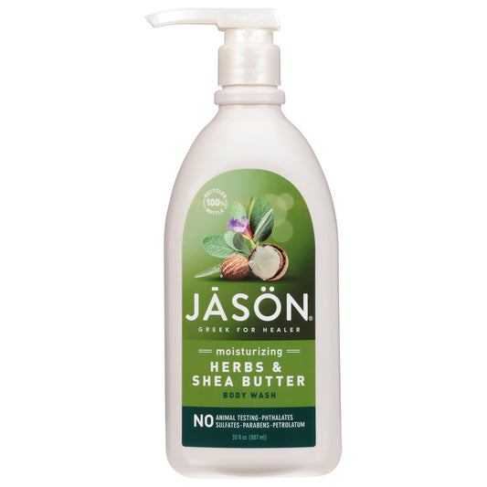 Jason Herbs And Shea Butter Moisturizing Body Wash, For A Gentle Feeling Clean, 30 Fluid Ounces