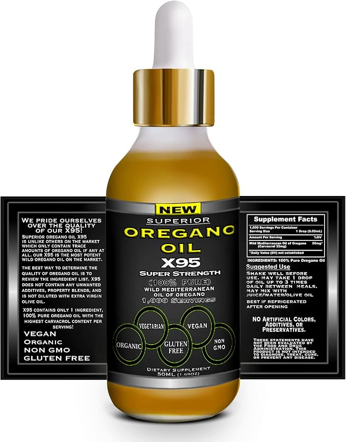 Fulvic Humic Acid Ionic Trace Minerals with Electrolytes Liquid Supplement Plus Oregano Oil Drops Super Strength More Versatile Then Oil of Oregano Softgels and Capsules