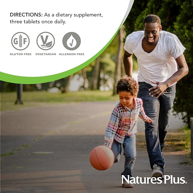 Natures Plus Source of Life No Iron - 180 Tablets, Pack of 2 - Multi-Vitamin & Mineral Supplement - Supports Natural Energy & Overall Well-Being - Gluten Free, Vegetarian - 120 Total Servings