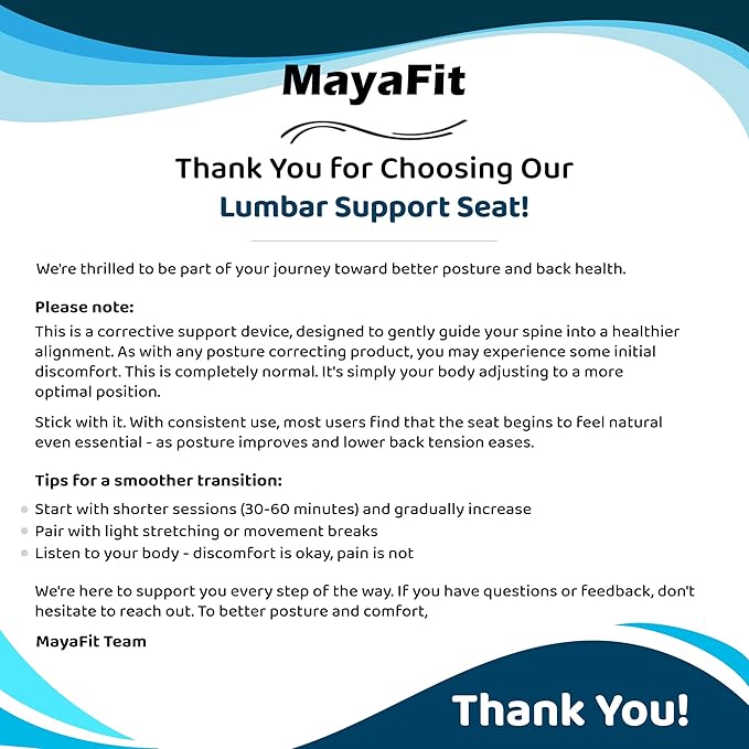 Ergonomic Lumbar Support Cushion, Silver, 460mm x 440mm x 340mm, Large, for Office Chairs & Car Seats, Posture Correction, Pregnancy Comfort,110-300 lbs Capacity