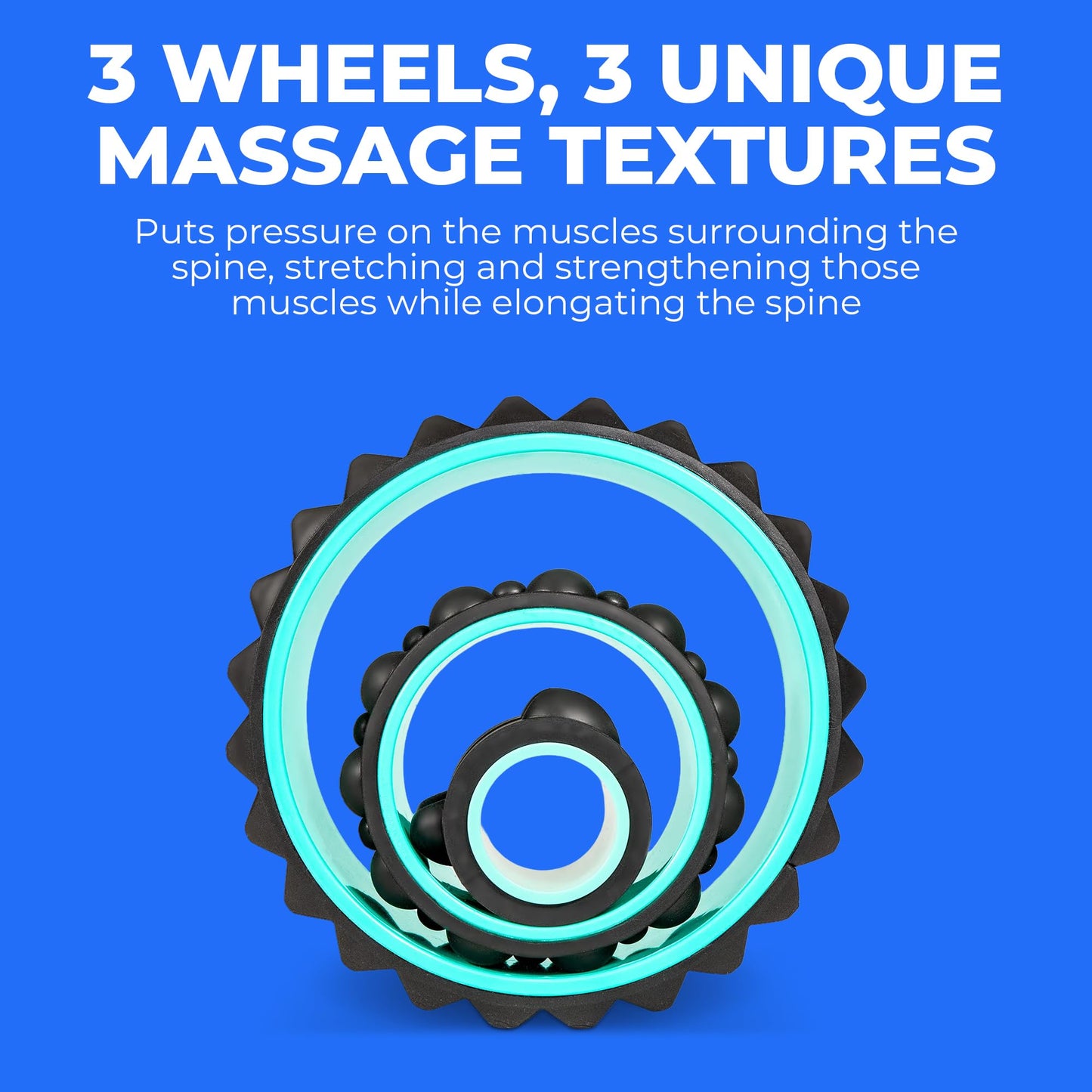 Chirp Wheel XR Massage Roller for Neck & Headache Relief – Rejuvenate Body, Spinal Care & Tension Through Thumb Pressure Release | High-Density Foam for Physical Therapy, 500lbs Capacity, 4" Mint