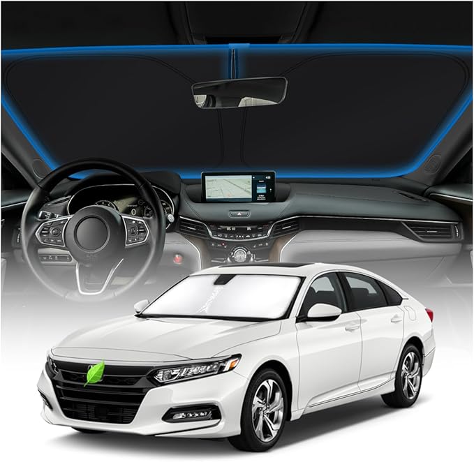 KUST Windshield Sun Shade for Honda Accord 2018-2022 Accessories Sunshade Sun Protector Foldable Blocks UV Rays Keep Your Car Cooler