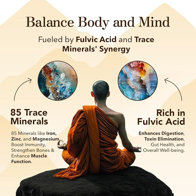 Shilajit Pure Himalayan Organic, Shilajit Resin with 85+ Trace Minerals and Fulvic Acid for Enhanced Energy and Immune, Support Men & Women, Gold Grade, 800MG/time, 60+ Serving 50g Jar
