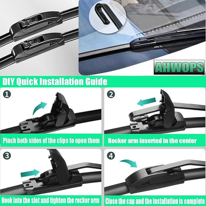 3 Wiper Front and Rear Wiper Blades for Chrysler Town & Country 2008-2016,Dodge Grand Caravan 2008-2020, OE Original Style (26″/20″ Front/16″ Rear) For My Car
