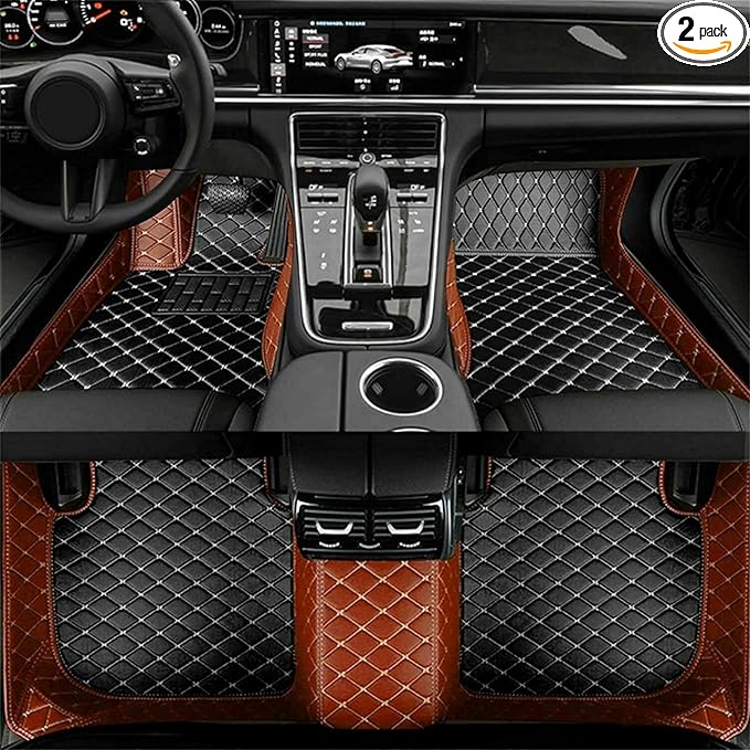 Custom Making Car Floor Mats Compatible with Audi BMW Mercedes-Benz Toyota Lexus Honda Infiniti Nissan Hyundai Kia All Models 2005-2026 (Black Beige and Brown)