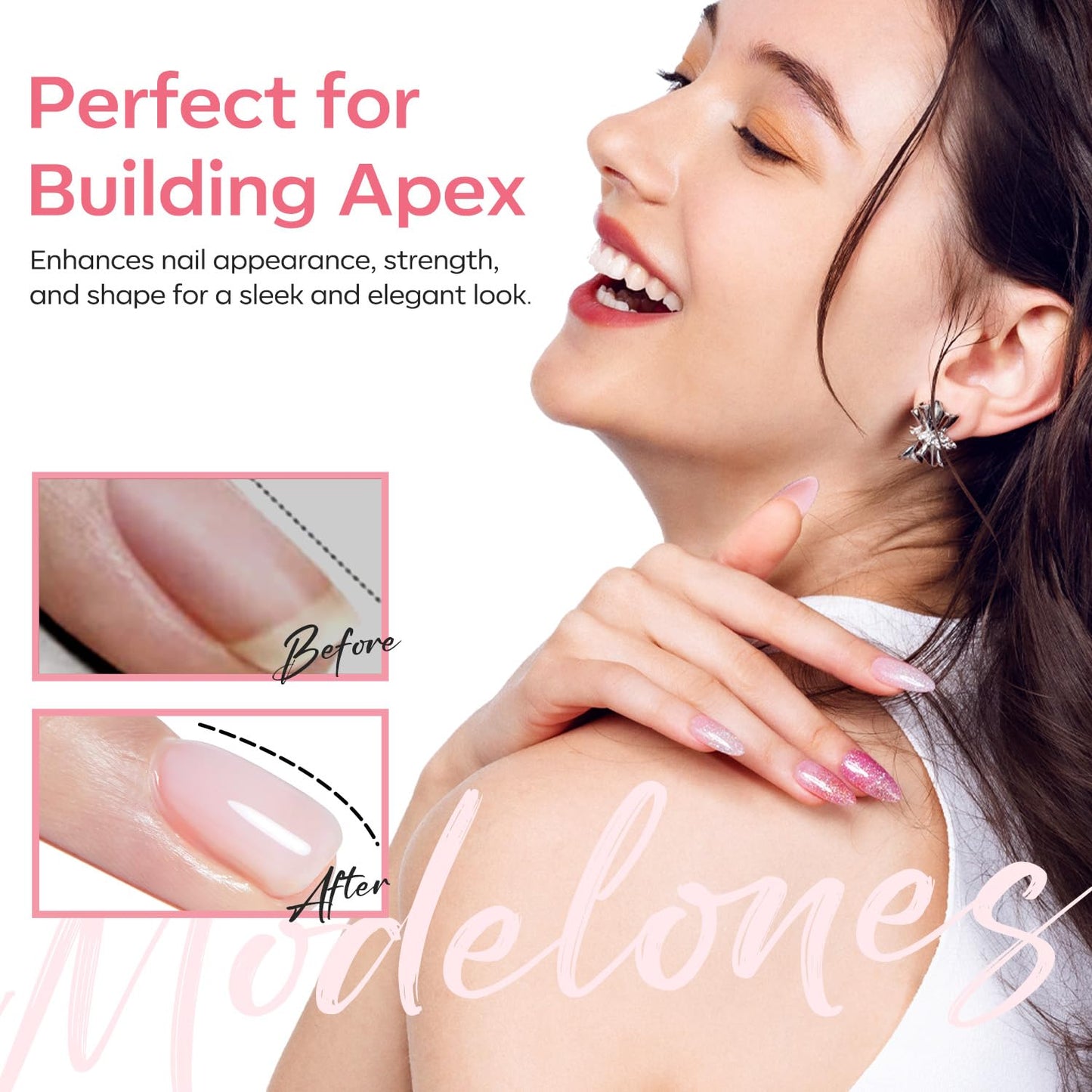 Milky White Rubber Gel Base Coat | 6-in-1 Builder for Strong Nails