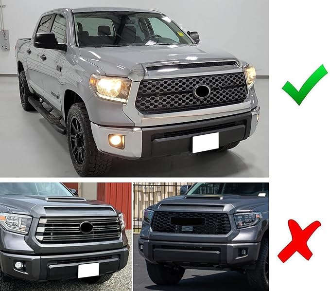 iJDMTOY 4pc Amber Lens Full LED Front Grille Clearance Light Kit Compatible with Toyota 2018-2021 Tundra w/Honeycomb, Non-TRD, Non-Horizontal Beam Grille
