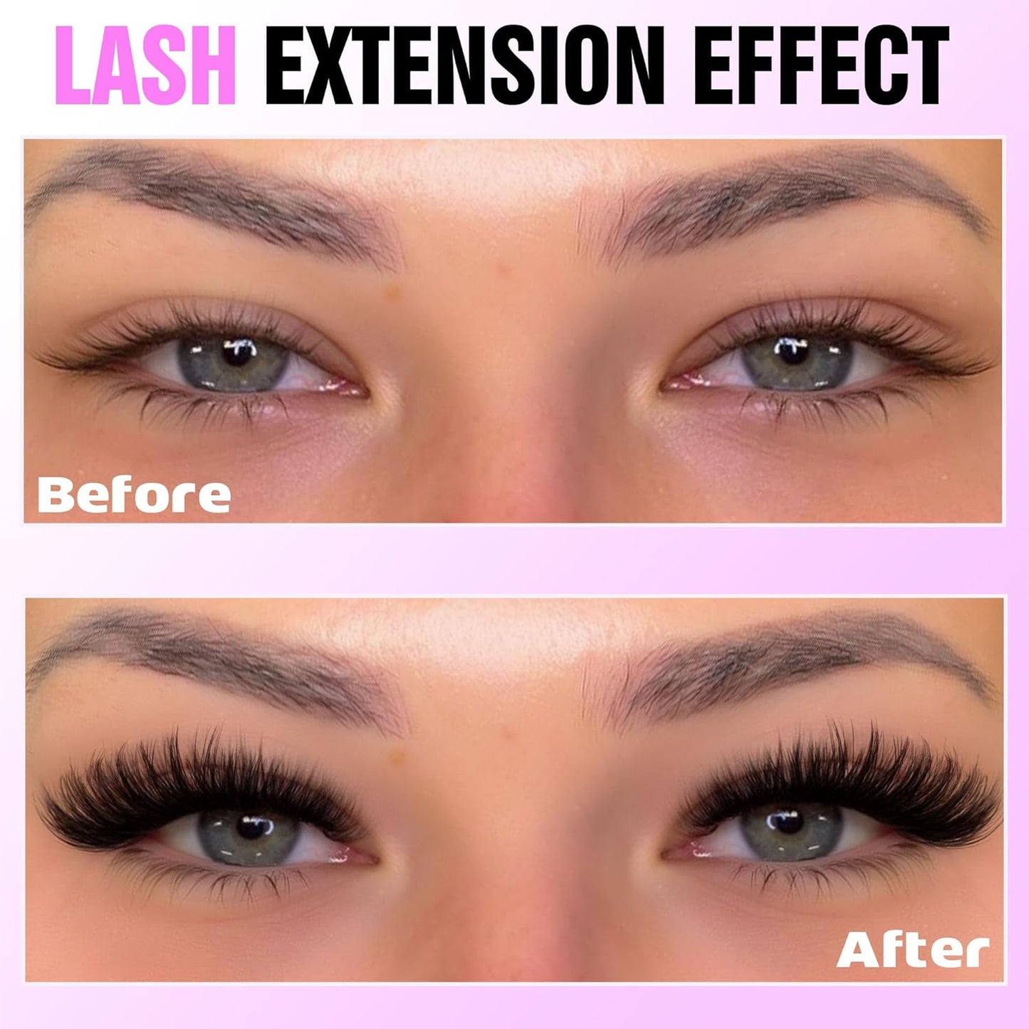 Pawotence 280pcs Lash Clusters | 40D & 50D Individual Eyelash Extensions 8-16mm