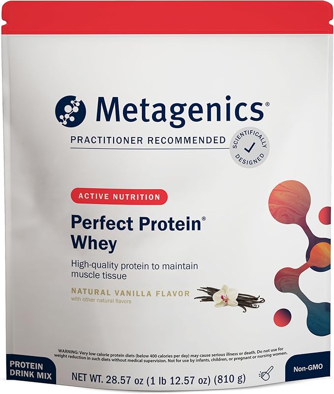 Metagenics Perfect Protein with Cross-Flow Micro-Filtered Whey Isolate & Hydrolyzed Whey Protein - 30 Servings - Vanilla
