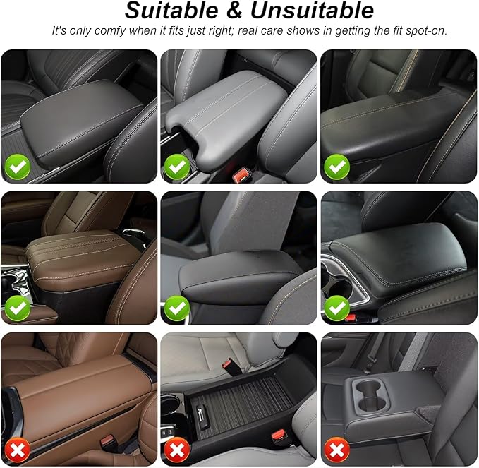 Bling Center Console Cover Fit for Toyota Venza with 2 Storage Bags Fully Diamond-Studded Style Center Console Armrest Cover with Total Protection(Silver Diamond)