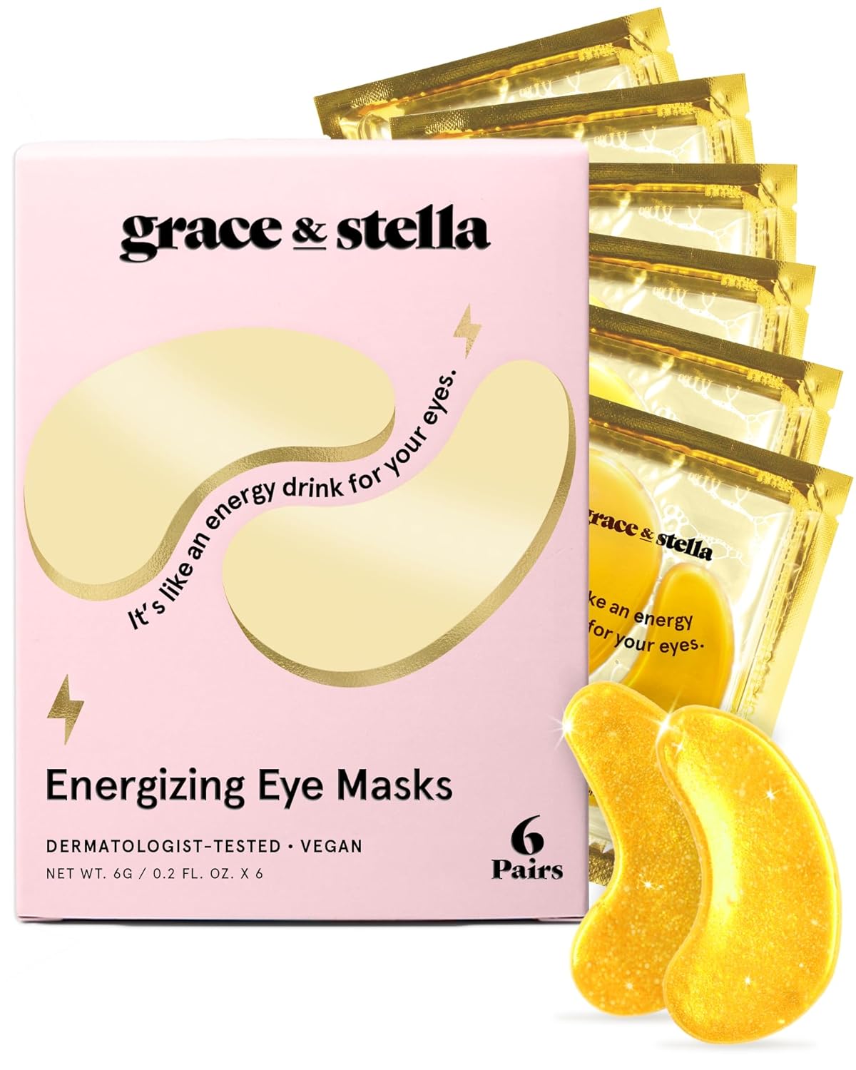 Grace & Stella Vegan Under Eye Masks | Reduce Dark Circles & Puffiness (24 Pairs)